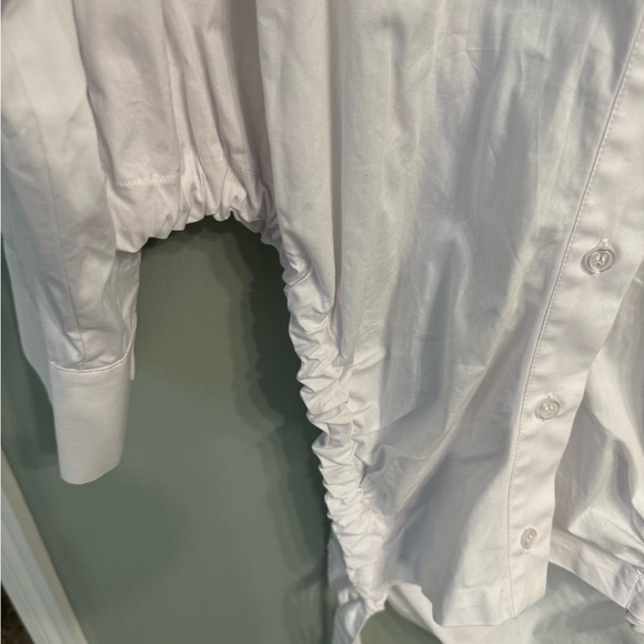 Tunnel Cutout Hem Button Down Shirt NWT 20 - Picture 5 of 7